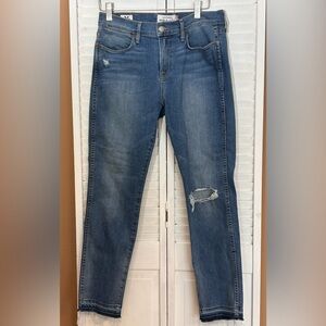 Lucky Brand Charlotte Rail blue Jeans Size 8 29 Ankle 8/29 White Oak Cone Denim